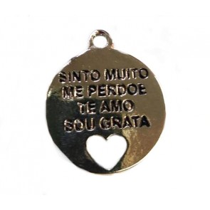 Pingente Medalha Ho'oponopono Níquel Gráfico (en16)