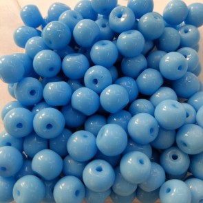 Bola de Porcelana leitosa lisa - Azul Claro 8mm 250gramas (porc10)