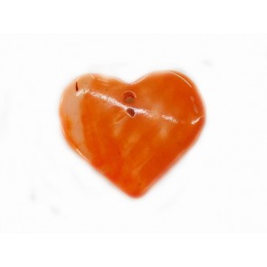 Coração de madrepérola polida laranja (madr05)