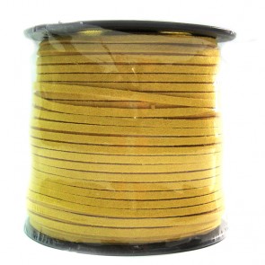 Fio de camurça - Amarelo - 3mm 100 metros (ca27)