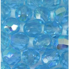 Contas de Cristal de Vidro - Azul Claro Transparente 08mm 1.000 peças (cnt46)