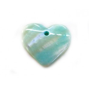 Coração de madrepérola polida azul 01 (madr3)